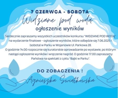 Rozstrzygnięcie powiatowego konkursu  WIDZIANE POD WODĄ