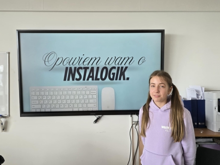 Zuzia z klasy 6 zachęca do udziału w konkursie InstaLogic!