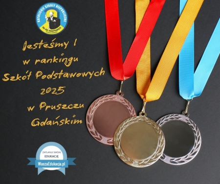 Jesteśmy I w Rankingu Szkół Podstawowych w Pruszczu Gdańskim