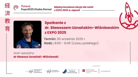 Kosmiczna lekcja online z polskim astronautą dr. Sławoszem Uznańskim-Wiśniewskim