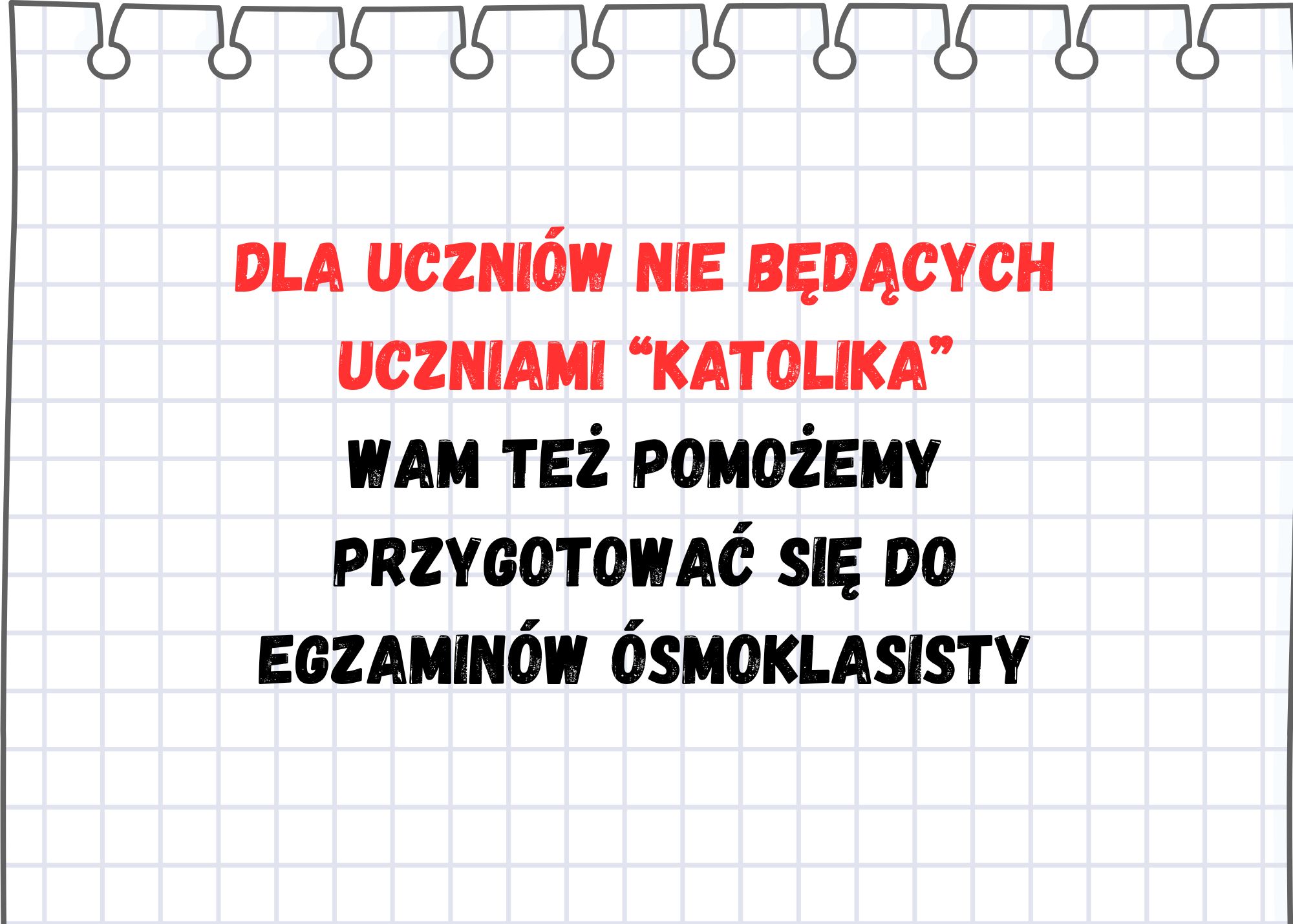 dla uczniów  spoza KATOLIKA