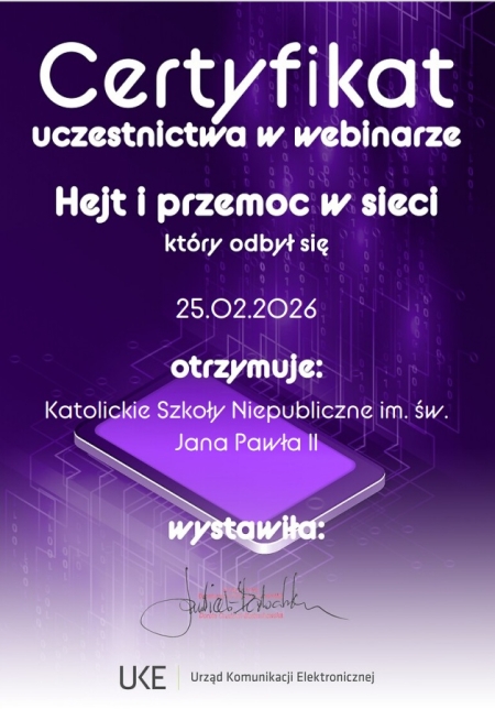 Hejt i przemoc w sieci webinar dla klas 1- 3