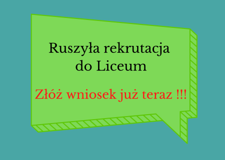 Rekrutacja do Liceum 2026/2027