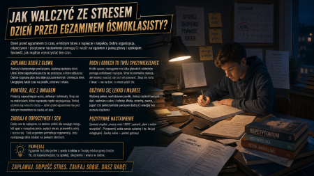 Jak walczyć ze stresem dzień przed egzaminem ósmoklasisty?