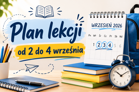 Plan lekcji od 2 do 4 września 2026 