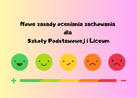 Nowe zasady oceniania zachowania