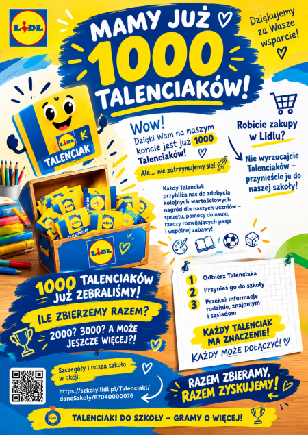 MAMY JUŻ 1000 TALENCIAKÓW!