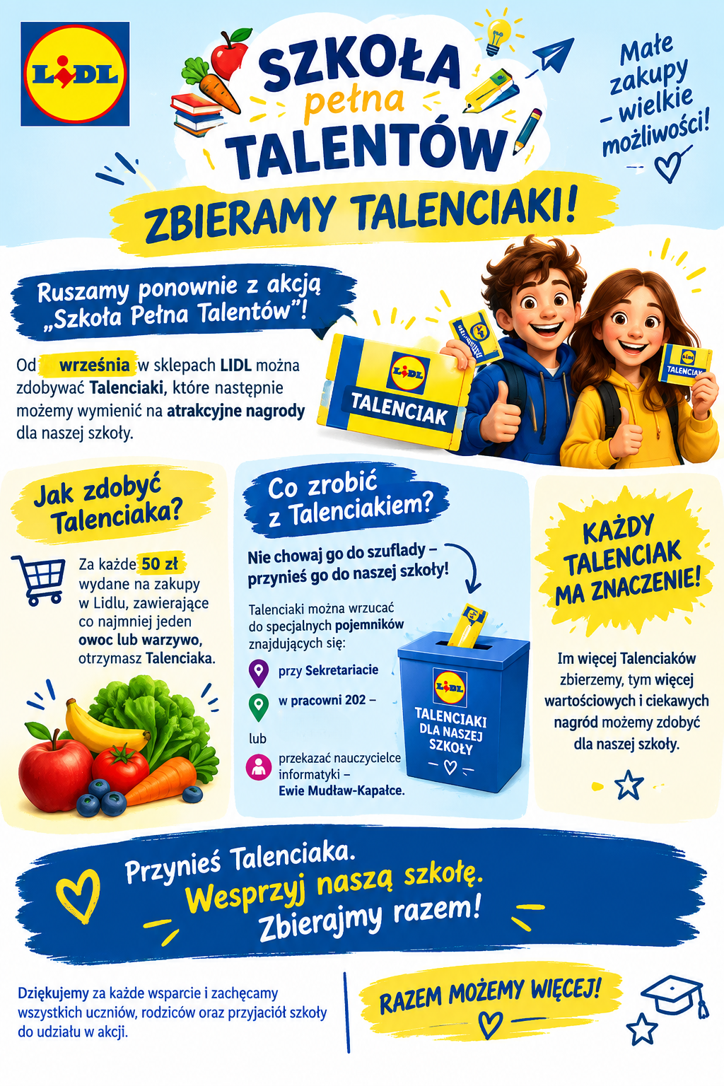 SZKOŁA PEŁNA TALENTÓW – ZBIERAMY TALENCIAKI!