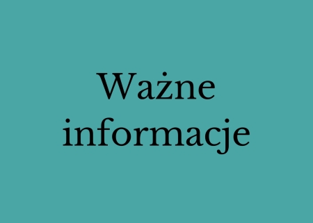 WAŻNE INFORMACJE